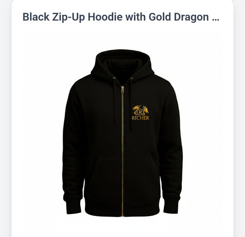 Black Zip Up Hoodie