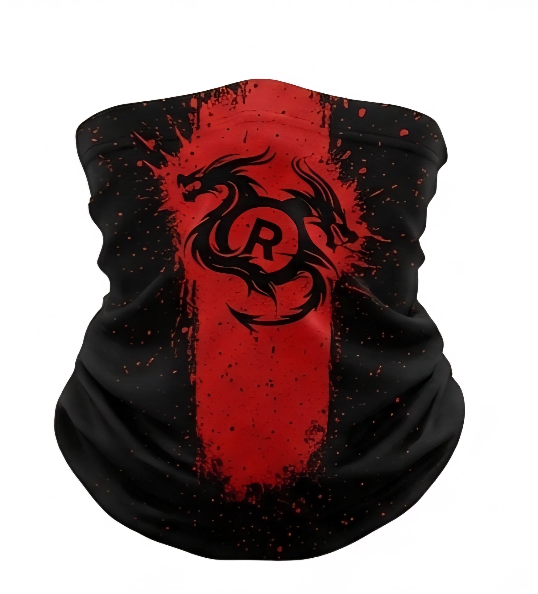 Red Splatter Dragon Logo Multifunctional Neck Gaiter