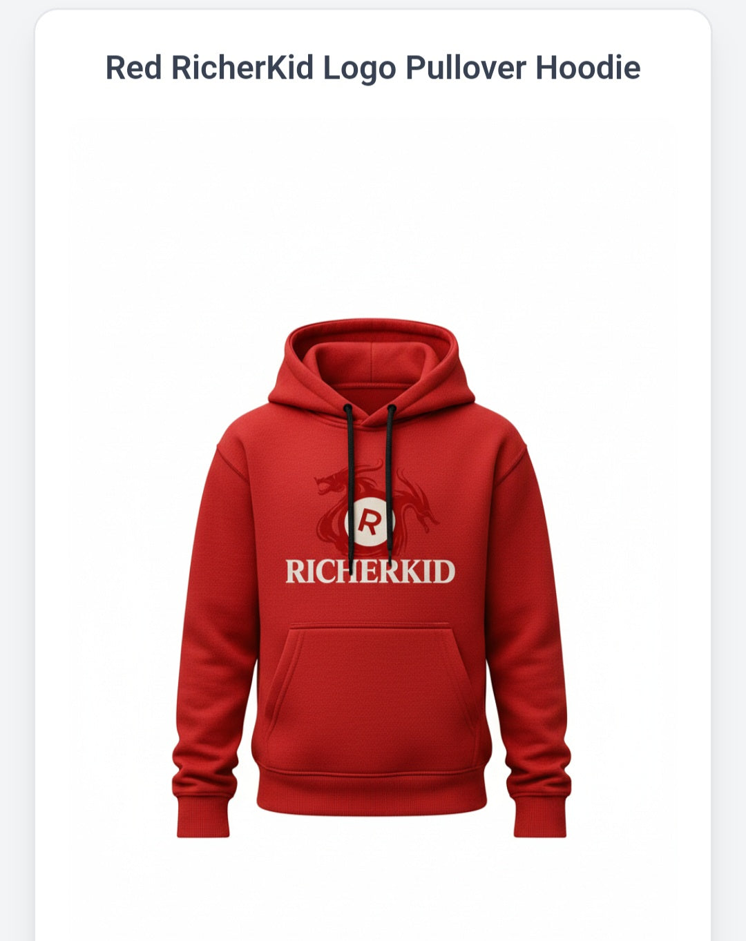 Richer Kid Hoodie Red White