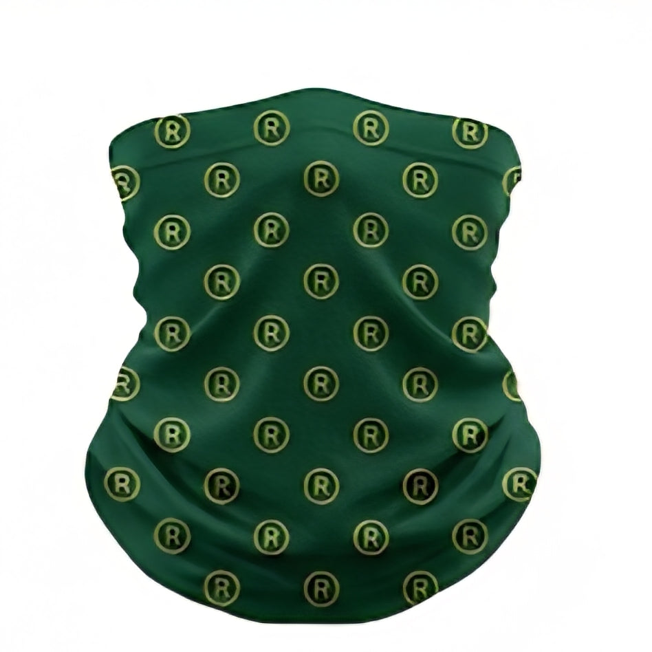 Green Patterned Multi-Functional Neck Gaiter