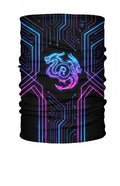 Cyber Dragon Neon Circuit Board Neck Gaiter