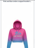 Pink Blue Ombre Hoodie