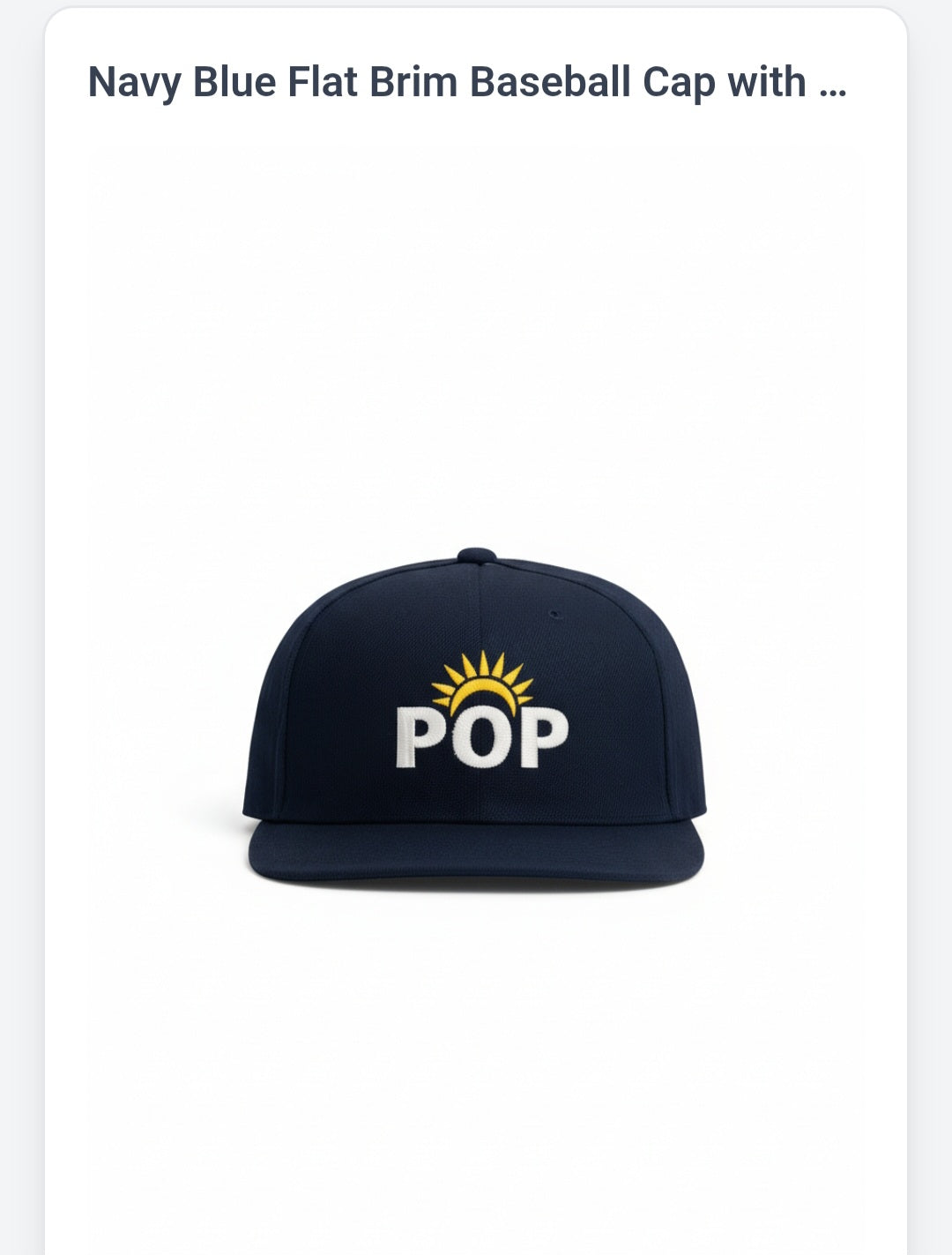 Pop Navy Cap