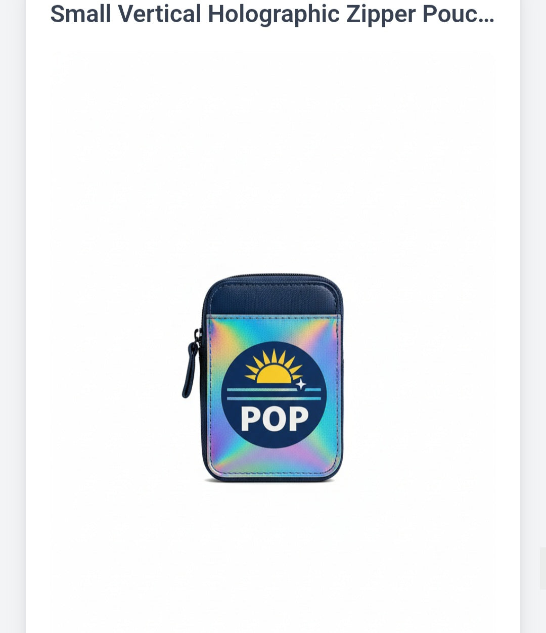 Pop Holographic Zipper